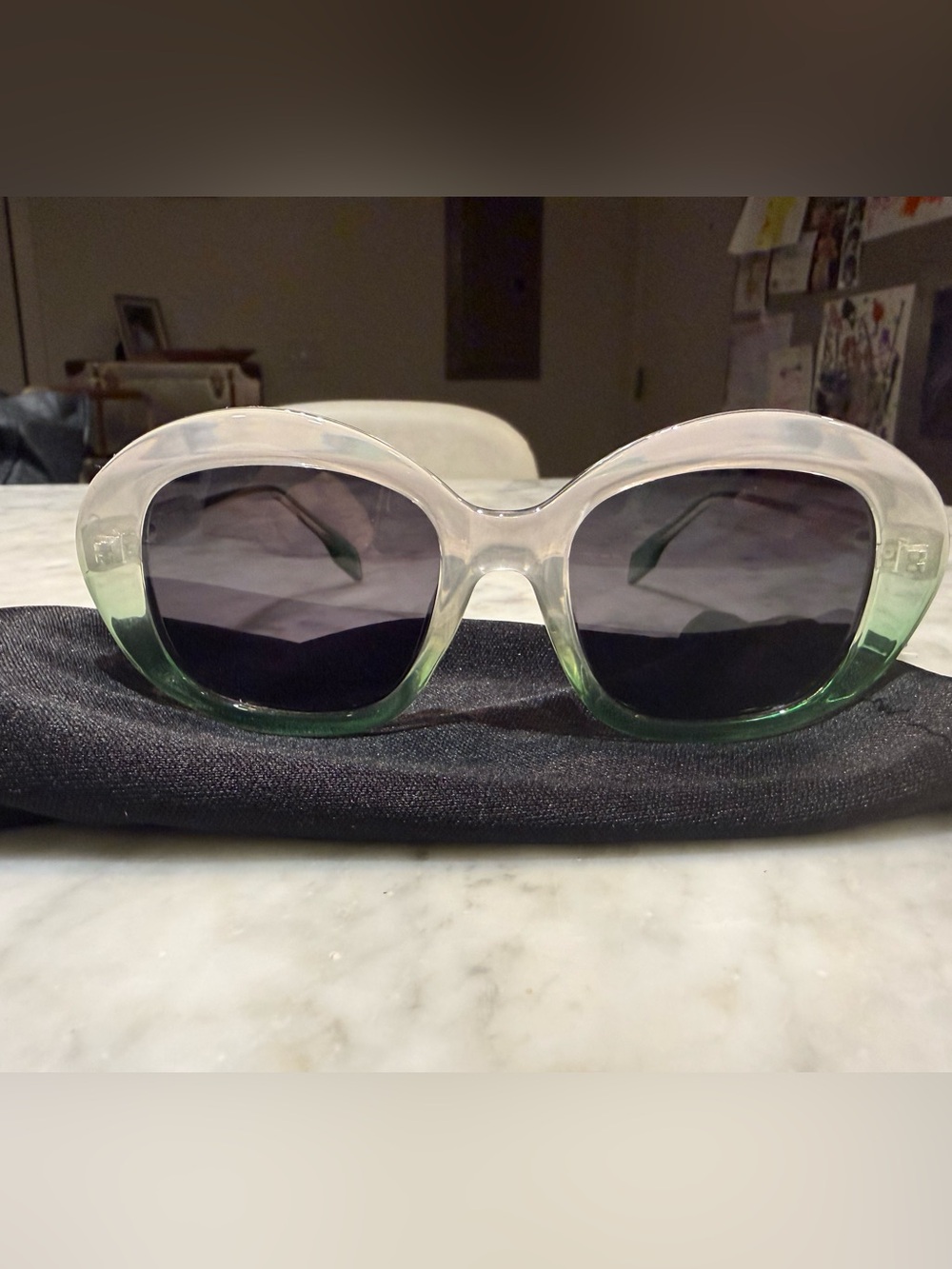 Fuel Brazilian 🇧🇷 Green Ombre Oversized Women's Sunglasses